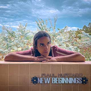 New Beginnings artwork showing Raul Hurtado with a stunning blue sky background